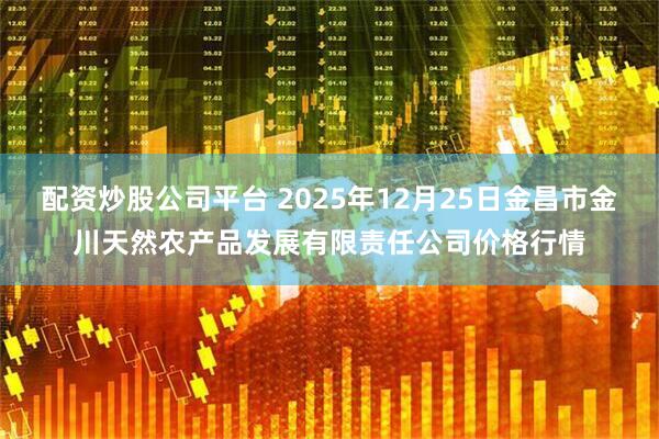 配资炒股公司平台 2025年12月25日金昌市金川天然农产品发展有限责任公司价格行情
